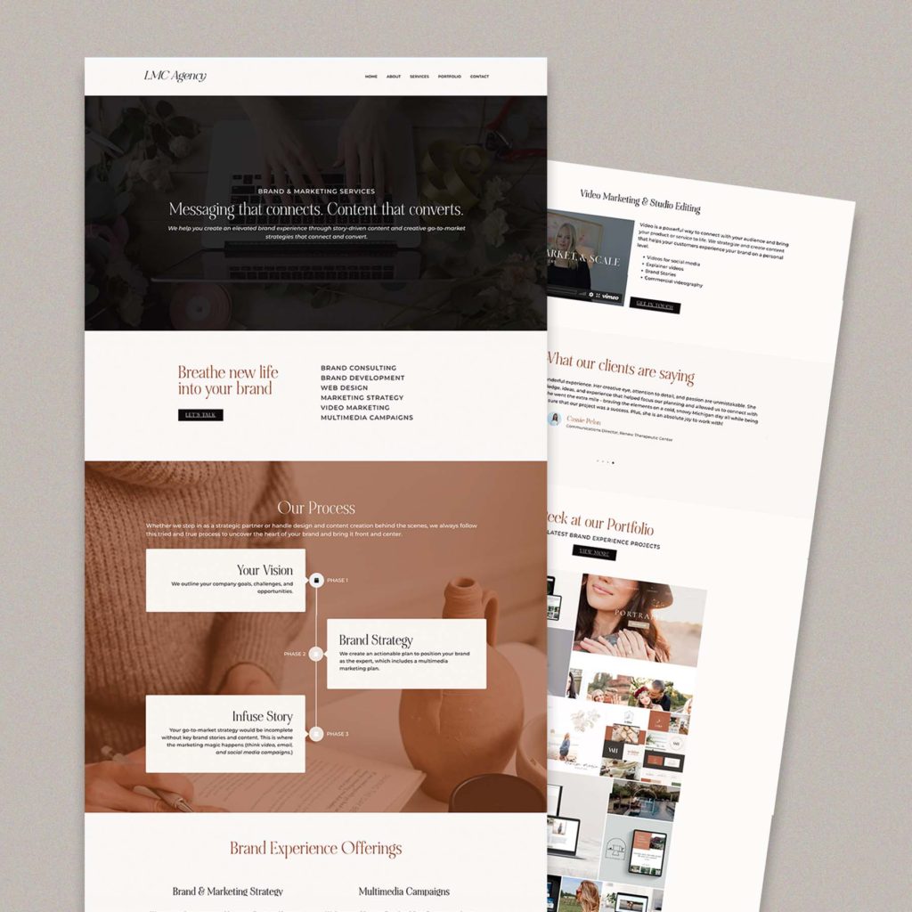 LMC Agency website mockup