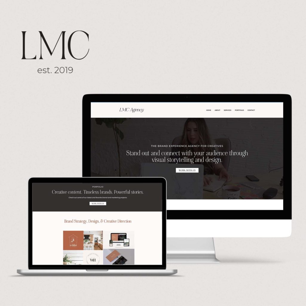 LMC Agency website mockup